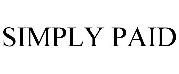 Trademark Logo SIMPLY PAID