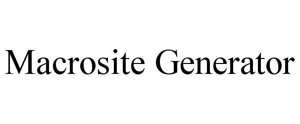  MACROSITE GENERATOR