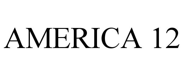 Trademark Logo AMERICA 12