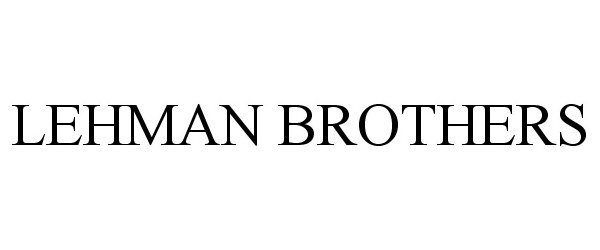Trademark Logo LEHMAN BROTHERS