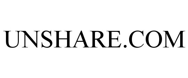 Trademark Logo UNSHARE.COM