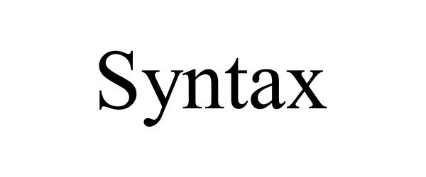 Trademark Logo SYNTAX