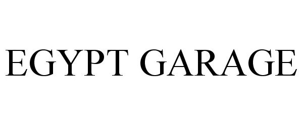 Trademark Logo EGYPT GARAGE