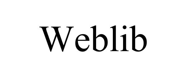 Trademark Logo WEBLIB