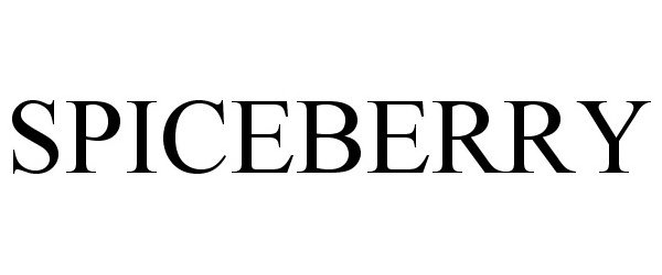 Trademark Logo SPICEBERRY