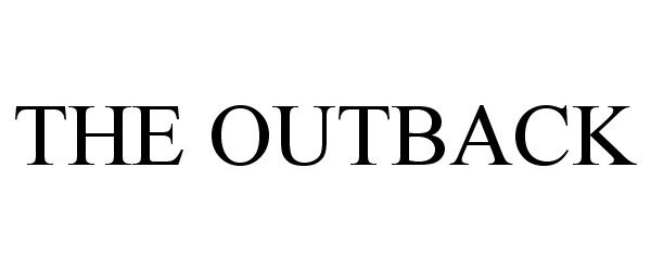 Trademark Logo THE OUTBACK