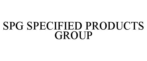  SPG SPECIFIED PRODUCTS GROUP