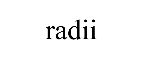 Trademark Logo RADII