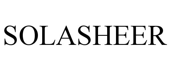 Trademark Logo SOLASHEER