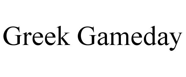 Trademark Logo GREEK GAMEDAY