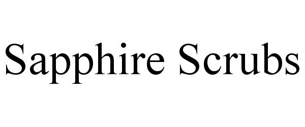 Trademark Logo SAPPHIRE SCRUBS