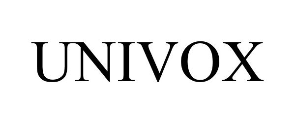 Trademark Logo UNIVOX