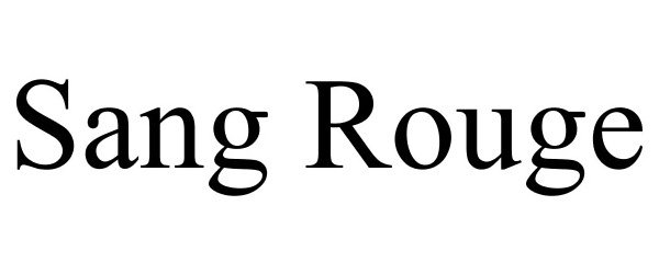 Trademark Logo SANG ROUGE