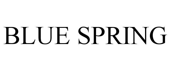 Trademark Logo BLUE SPRING