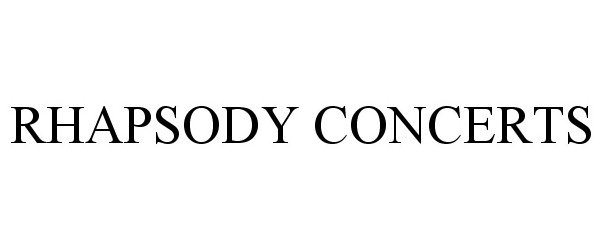 Trademark Logo RHAPSODY CONCERTS