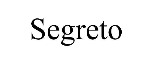 Trademark Logo SEGRETO