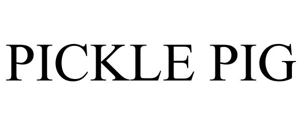 Trademark Logo PICKLE PIG