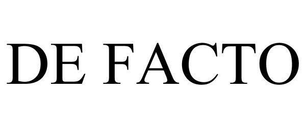 Trademark Logo DE FACTO
