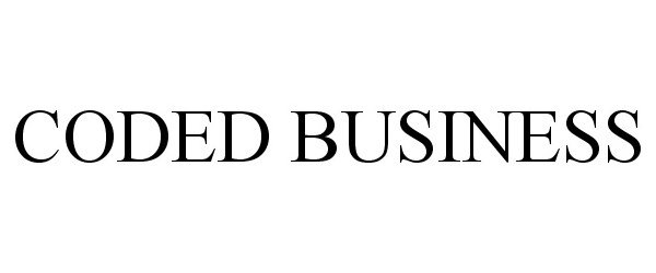 Trademark Logo CODED BUSINESS