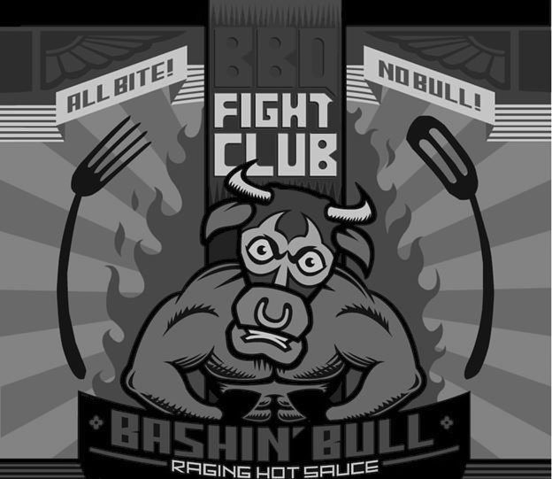  ALL BITE! BBQ FIGHT CLUB NO BULL! BASHIN' BULL RAGING HOT SAUCE