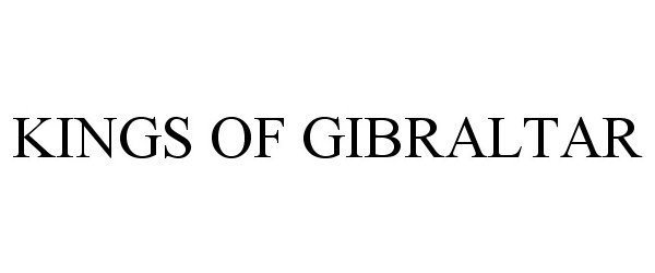 Trademark Logo KINGS OF GIBRALTAR