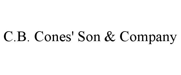 Trademark Logo C.B. CONES' SON &amp; COMPANY