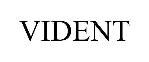 Trademark Logo VIDENT