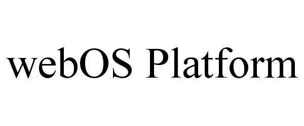 Trademark Logo WEBOS PLATFORM