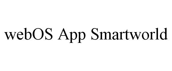 Trademark Logo WEBOS APP SMARTWORLD