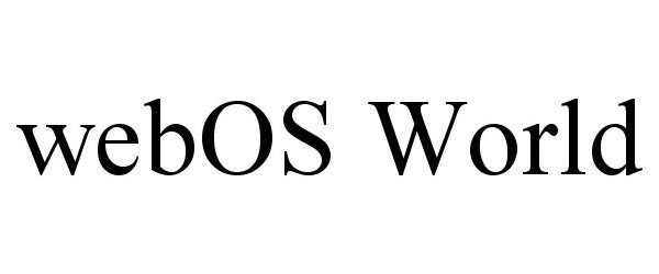 Trademark Logo WEBOS WORLD