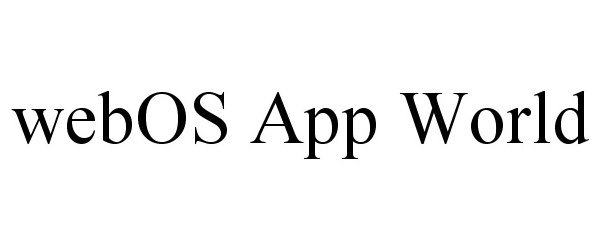 Trademark Logo WEBOS APP WORLD
