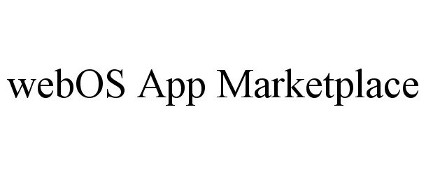 Trademark Logo WEBOS APP MARKETPLACE