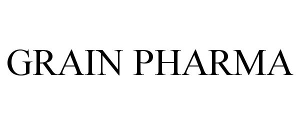 Trademark Logo GRAIN PHARMA