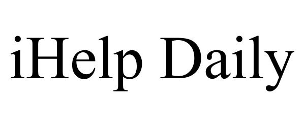 Trademark Logo IHELP DAILY