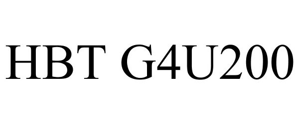 Trademark Logo HBT G4U200