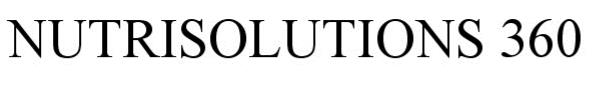 Trademark Logo NUTRISOLUTIONS 360