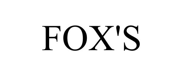 Trademark Logo FOX'S