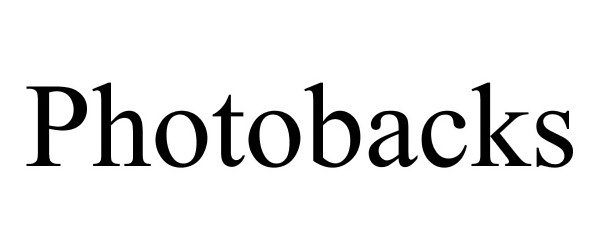 Trademark Logo PHOTOBACKS