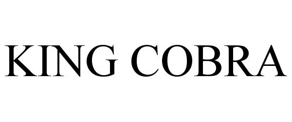 Trademark Logo KING COBRA