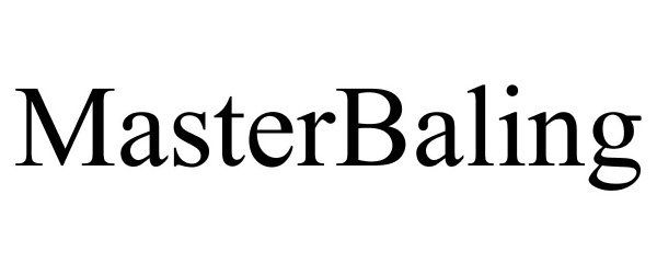 Trademark Logo MASTERBALING