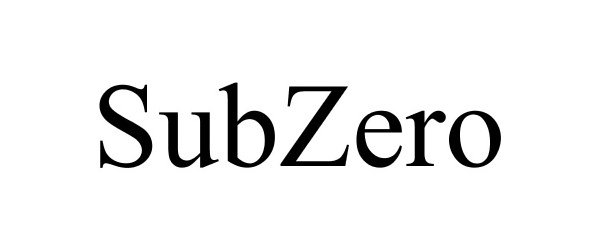 Trademark Logo SUBZERO