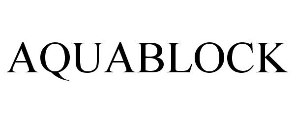 Trademark Logo AQUABLOCK