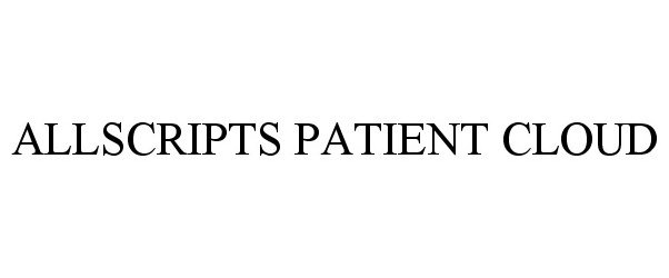  ALLSCRIPTS PATIENT CLOUD