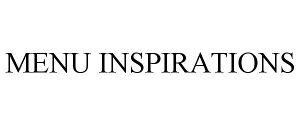 Trademark Logo MENU INSPIRATIONS