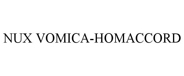 Trademark Logo NUX VOMICA-HOMACCORD