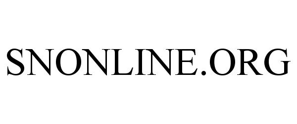 Trademark Logo SNONLINE.ORG