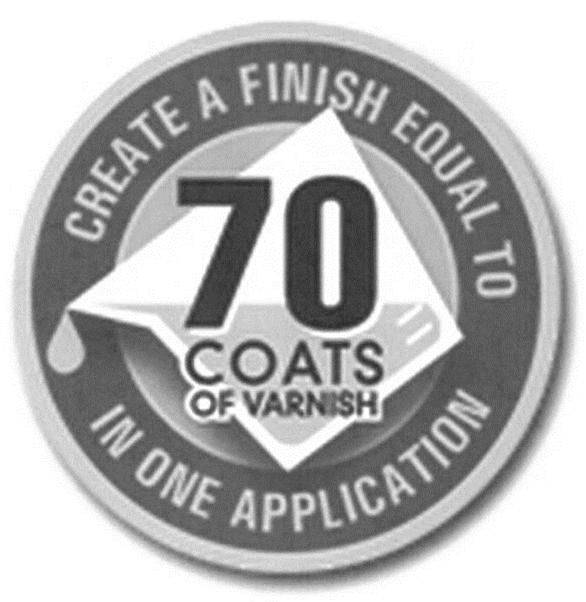 Trademark Logo CREATE A FINISH EQUAL TO 70 COATS OF VARNISH IN ONE APPLICATION