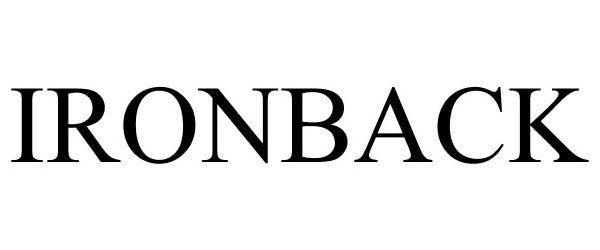 Trademark Logo IRONBACK