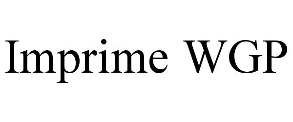 Trademark Logo IMPRIME WGP