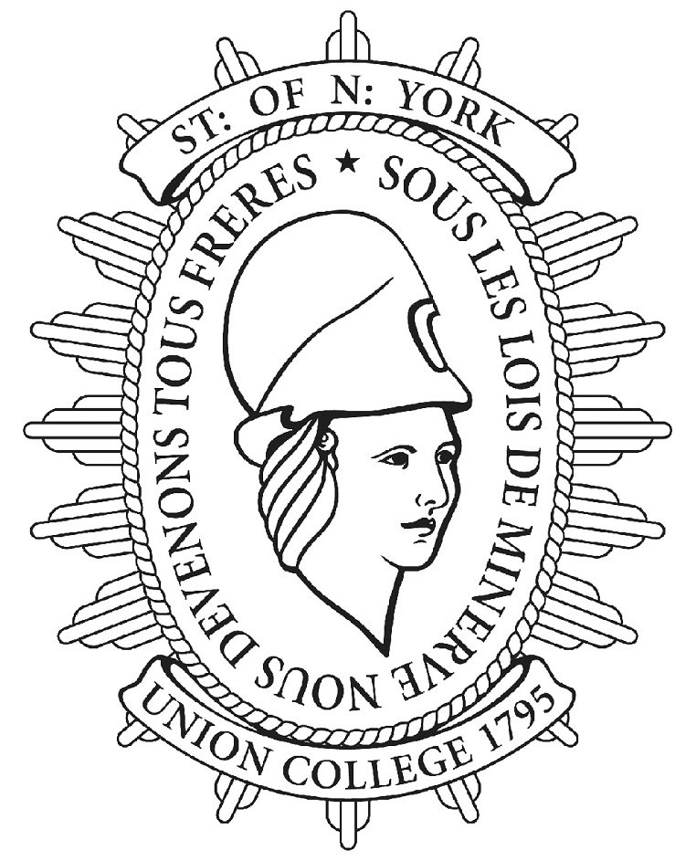 Trademark Logo ST: OF N: YORK SOUS LE LOIS DE MINERVE NOUS DEVENONS TOUS FRERES UNION COLLEGE 1795